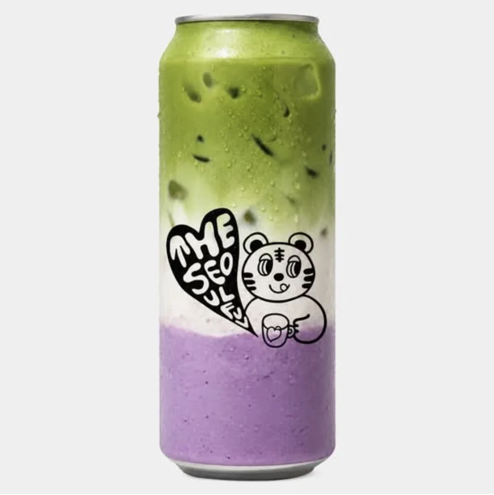 Ube foam matcha